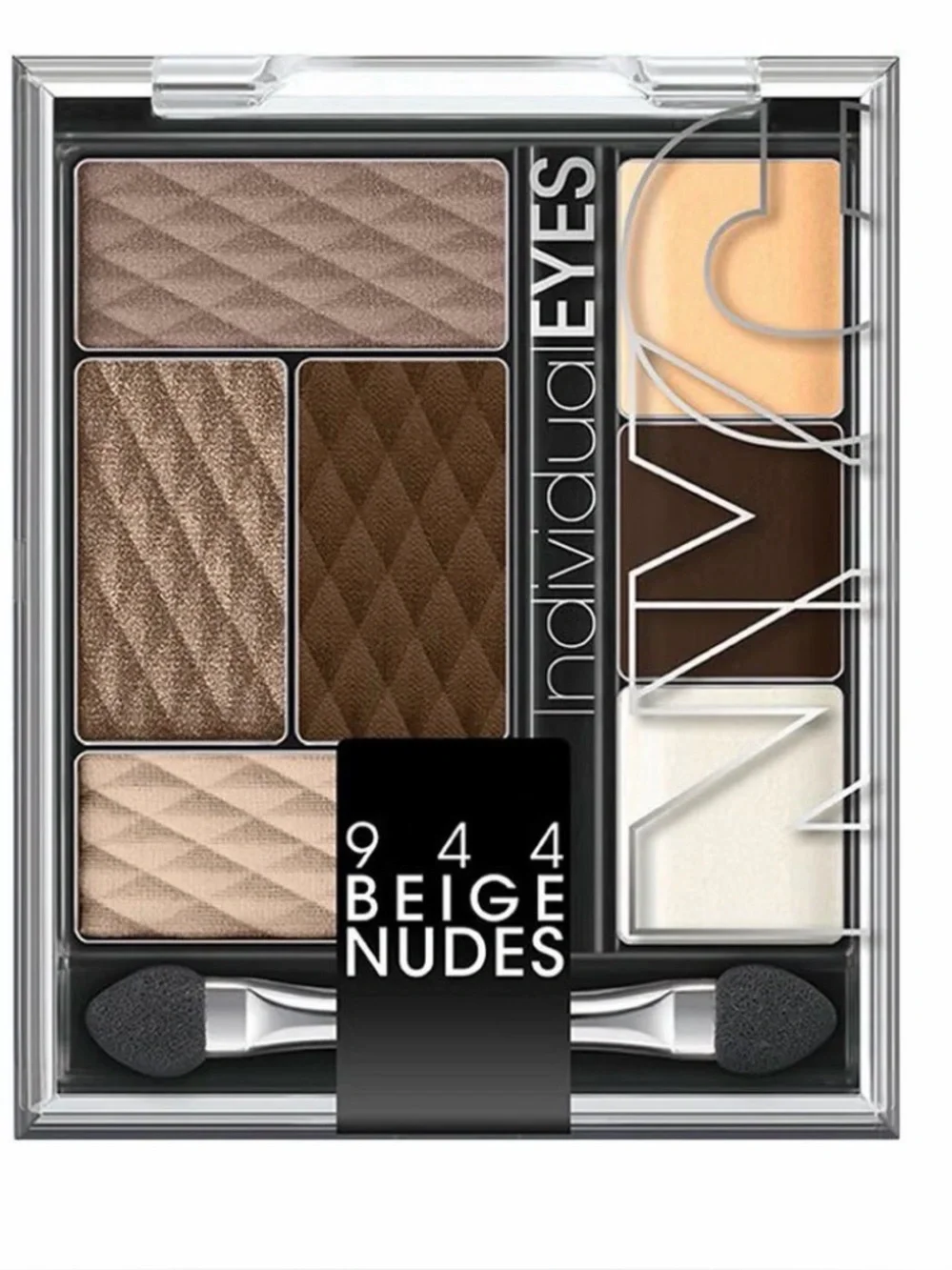 NYC Beige Nudes Eyeshadow Palette - Neutral Brown & Cream Shades